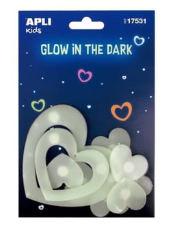 Stickers cœurs luminescents.9.u.