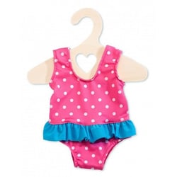 Maillot de bain a pois 1 piece 35/45 cm - heless - vetement poupee - habit poupon (28)