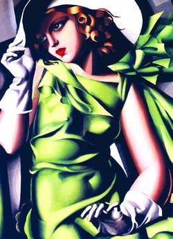 Puzzle 1000 pièces - Tamara De Lempicka : Portrait Féminin en Vert - Eurographics