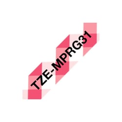 Tape lamined White  red 12 m - P-Touch