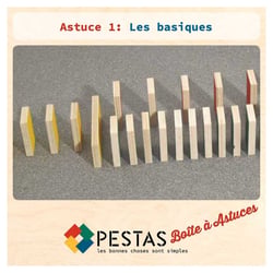 Set de 24 fiches pour Modeles domino PESTAS - Jaune