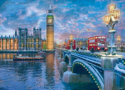 Puzzle 1000 pièces - Dominic Davison : Christmas Eve in London - Eurographics