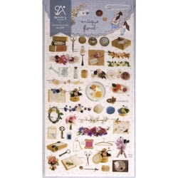 Sticker Antique Floral, 15x9,2cm, PVC, 1feuille
