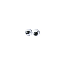 Yeux mobiles avec cils ø10mm, noir,, à coller, 10 pces