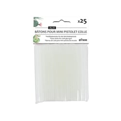 25 bâtons de colle pour mini pistolet à colle - Transparent - Cléopâtre