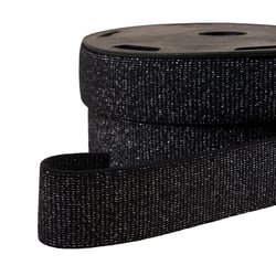 Elastique boxer métallisé noir/argent 32mm au mètre