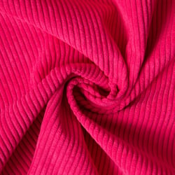 Tissu Velours d'ameublement côtelé Emy uni Rose fuchsia