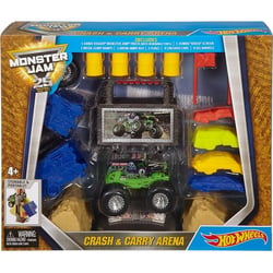 Coffret mallette grand stade monster jam - hot wheels - voiture - mattel - djk61