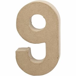 Chiffre en papier mâché - 20 cm