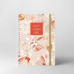 Carnet de Sport Keep Going Girl Naranja