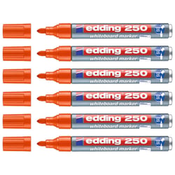 Lot de 5 Marqueurs tableau blanc pointe ronde 1,5-3 mm - EDDING - Orange - Corps aluminium