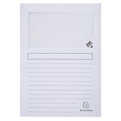 Paquet de 100 chemises à fenetre Forever - 22x31cm - Blanc - x 4 - Exacompta