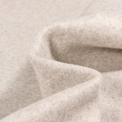 Tissu Maille envers polaire Beige chiné - Au mètre