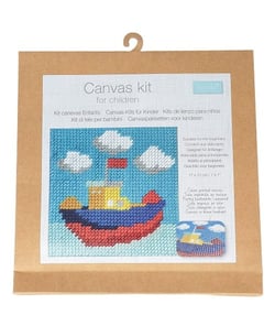 Kits Canevas enfant - 17 x 17 cm -Trimits BATEAU