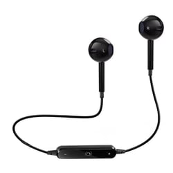 Casque Sport Bluetooth Sans Fil Léger Ergonomique Pour Smartphone 10m Blanc Noir YONIS