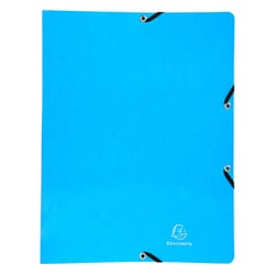 Classeur à élastiques 2 anneaux 15mm Iderama - A4 - Bleu clair - x 20 - Exacompta
