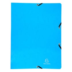 Classeur à élastiques 2 anneaux 15mm Iderama - A4 - Bleu clair - x 20 - Exacompta