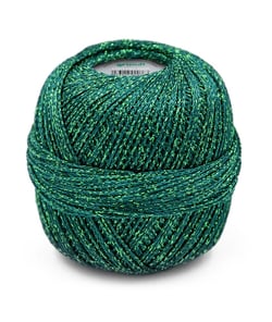 Fil à tricoter brillant GLITTER - Grundl 8235 Vert