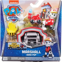 Pat patrouille hero pup - marcus + drone de sauvetage a clipser + poule galinetta + centre de commande - figurine chien - paw patrol - spin master - 20139037
