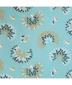 Tissu coton pistils de fleurs de 135 cm de largeur Vert vendu par 50 cm