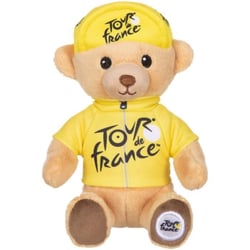 Peluche - Peluche Officielle Ours Tour de France Maillot et Casquette Vainqueur Étape jaune – 15 cm