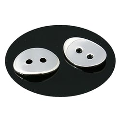 5 Boutons Métal Ovale argenté 14 x 10 mm - creation couture diy