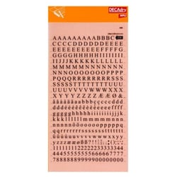 Lettres alphabet et Chiffres Transfert Noir 6mm