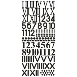 Ecriture autocollante Chiffres p. horloge, 10x23cm, noir