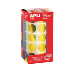 Apli Agipa - Gommettes rouleau Rond Ø 20 mm Jaune métal. x 1770