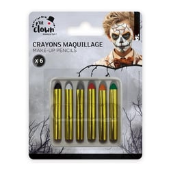 Crayons maquillage gras - Halloween - lot de 6