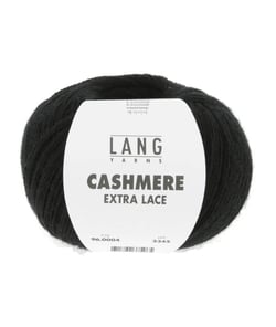 Pelote CASHMERE EXTRA LACE exceptionnelle à tricoter - 25gr- Lang Yarns : Une laine d’exception, douce et luxueuse 0004 Noir