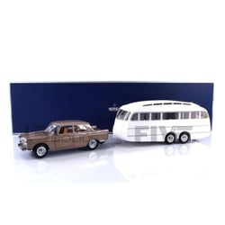 Voiture Miniature de Collection - NOREV - PEUGEOT 404 - 1965 - Caravane Henon - Métallique Marron
