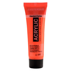 Peinture acrylique en tube - Orange reflex - 257 - Amsterdam - 20ml