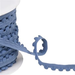 Bobine 25m élastique à pompons bleu lavande 13mm