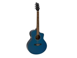 DIMAVERY Guitare Folk STW-50 Bleu Electro