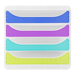 Module de classement Big Box 4 tiroirs Chromaline - Couleurs assorties - Exacompta