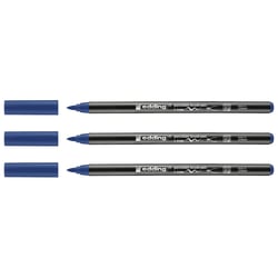 Lot de 3 feutres pinceaux porcelaine EDDING 4200 - Bleu acier - Pointe 1-4 mm