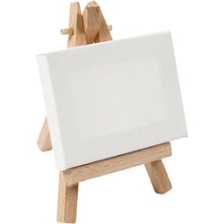 Mini Entoilé avec Chevalet, dim. 8x6x1 cm, blanc, 1 pièce