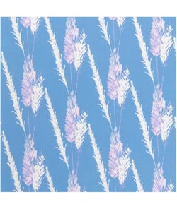 Tissu en toile imprimée de la gamme Made by Me - Rico Design de 140 cm de largeur Herbe De la pampa bleu vendu par 50 cm