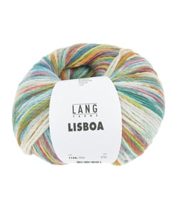 Pelote de Coton à tricoter LISBOA - 100gr – Lang Yarns - 100% coton, légèreté et éclat inspirés du Portugal 03 Multicolore