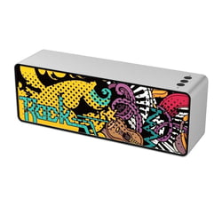 Enceinte Bluetooth Mini Sans Fil Avec Subwoofer Puissant Et Batterie Longue Durée Argent YONIS