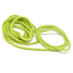 Cordon en laine avec coeur en jute, 5mm, 3m, vert mai