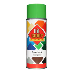 Spray de peinture - Vert jaune - RAL6018 - Brillant - Décoration - Tous supports - Hit Color - 400ml