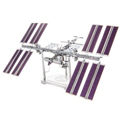 ICONX - Station Spatiale Internationale - Maquette 3D en métal avec 3 feuilles multicolorées