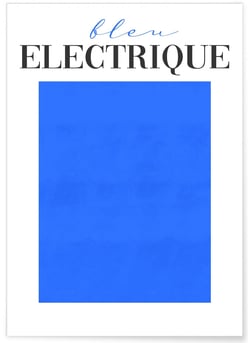 Affiche Bleu Electrique | A3 : 29,7x42cm