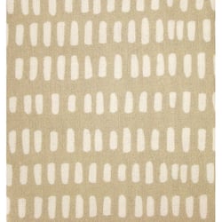 Coupon de tissu DIY - Taupe motif blanc 50 x 140 cm