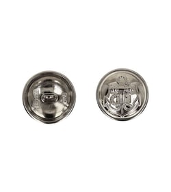 Lot de 3 boutons métal ancre argent