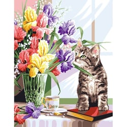 Princesse - Canevas antique Les iris 50x65cm