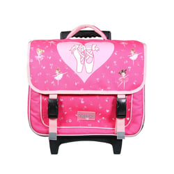 Cartable à roulettes 38 cm Phileas Rose Danseuses - BAGTROTTER