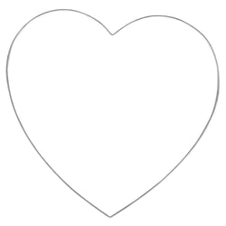 Coeur en fil de fer 25cm ø, 0,2cm